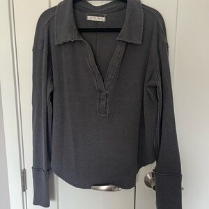 We The Free Charcoal Long Sleeve Shirt